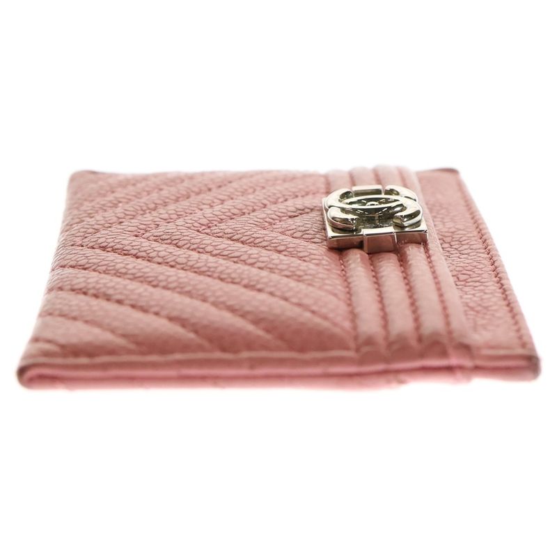 Chanel Coco Mark Boy Chanel Card Case Pink/silver 29th