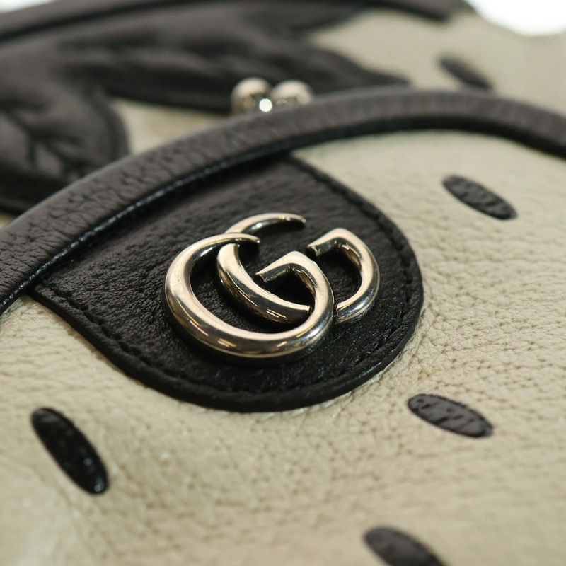 Gucci Strawberry Pochette Chain Shoulder Bag Women White/black 719725