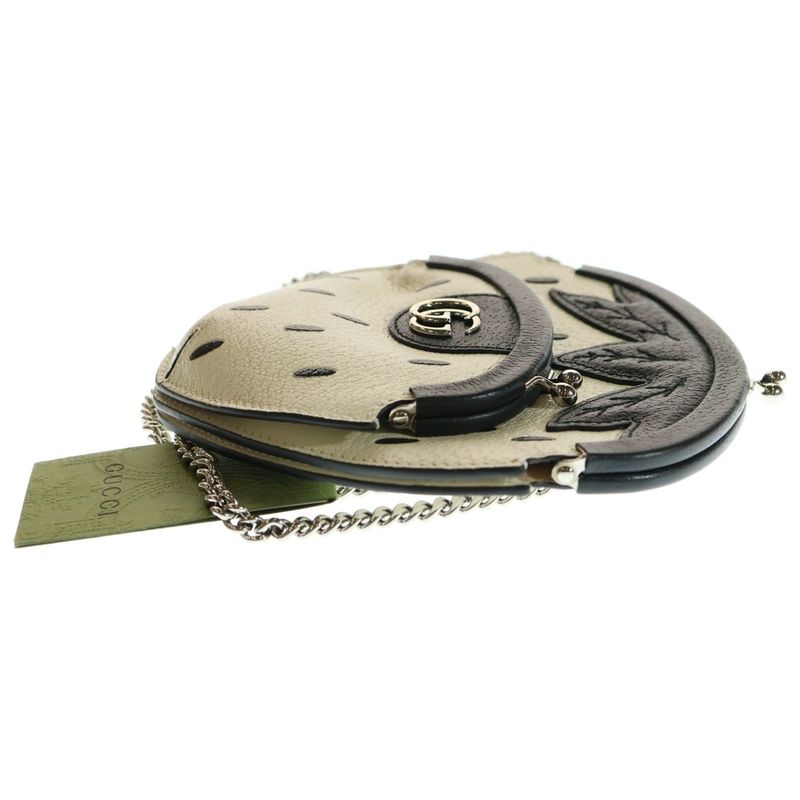 Gucci Strawberry Pochette Chain Shoulder Bag Women White/black 719725