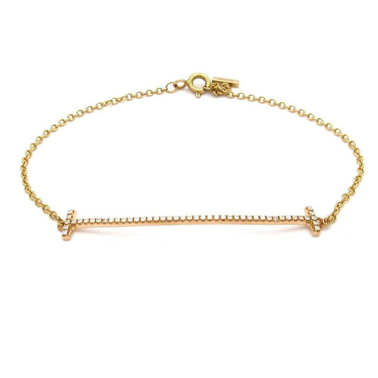 Tiffany & Co Bracelet T-smile Bracelet 18K Pink Gold X Diamonds