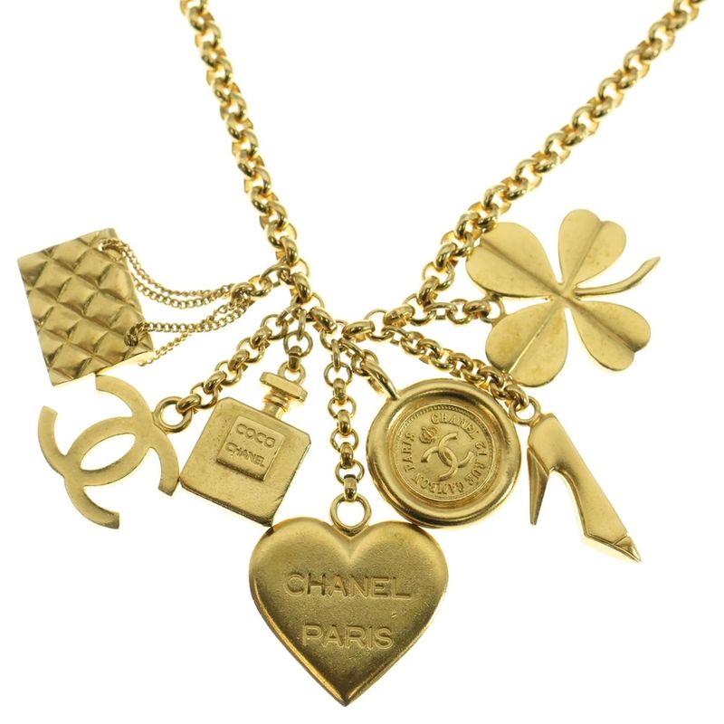 Chanel Coco Mark / Matelasse / Fragrance / Heels / Heart / Clover Motif Chain