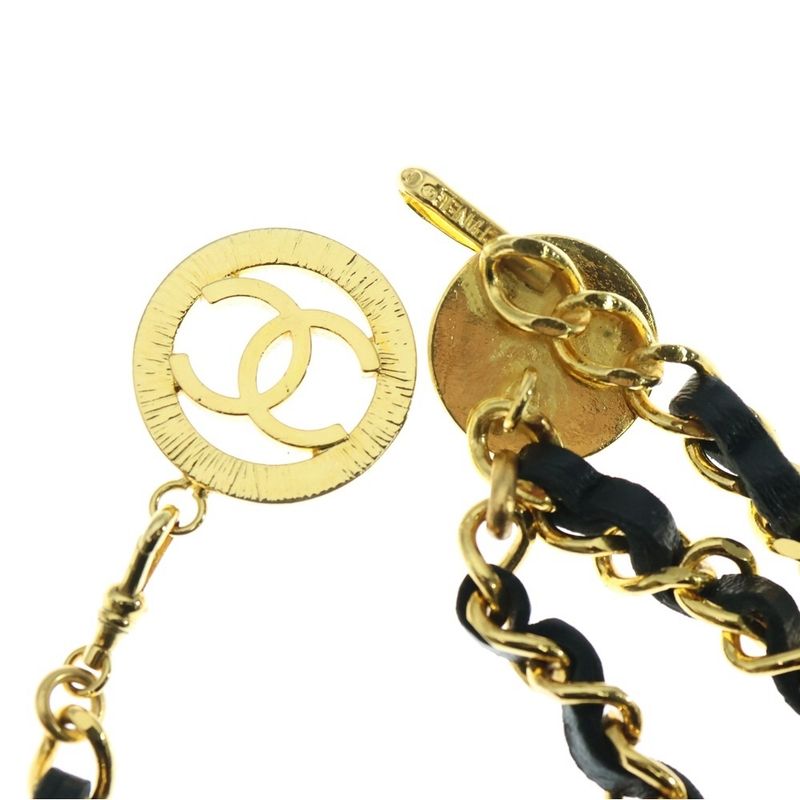 Chanel Coco Mark Ccleather Chain Belt Gold