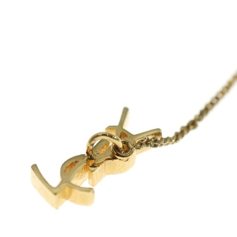 Saint Laurent Paris Chain Earring YSL Cassandra Logo Long Scuff Cudder Chain