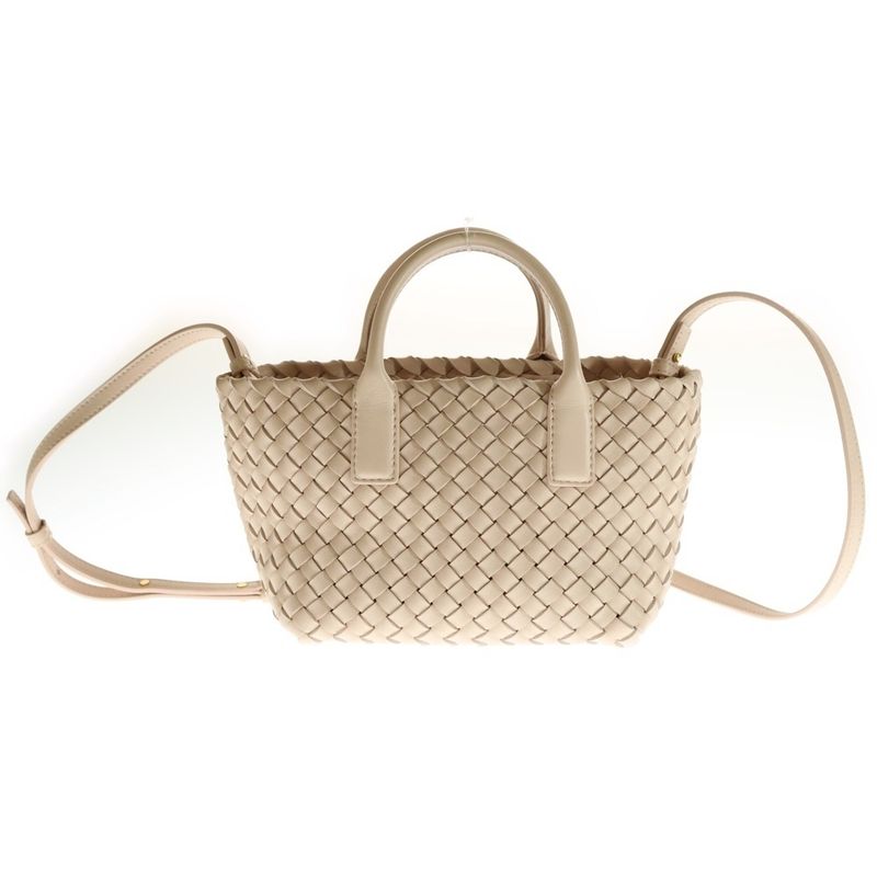 Bottega Veneta Mini Cabas Intrecciato Lambskin Leather 2WAY Shoulder Bag With