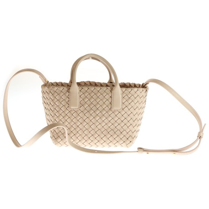 Bottega Veneta Mini Cabas Intrecciato Lambskin Leather 2WAY Shoulder Bag With