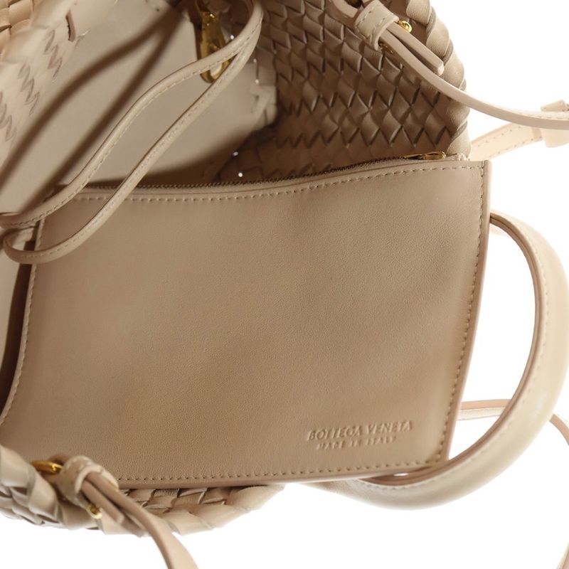 Bottega Veneta Mini Cabas Intrecciato Lambskin Leather 2WAY Shoulder Bag With