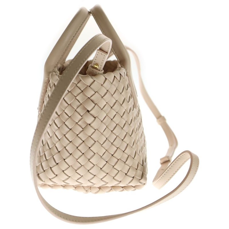 Bottega Veneta Mini Cabas Intrecciato Lambskin Leather 2WAY Shoulder Bag With