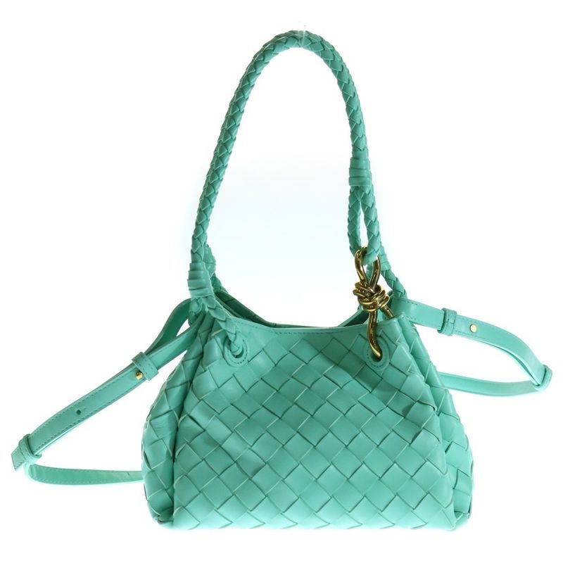 Bottega Veneta Andiamo Intrecciato Small Andiamo Parachute Lambskin Leather