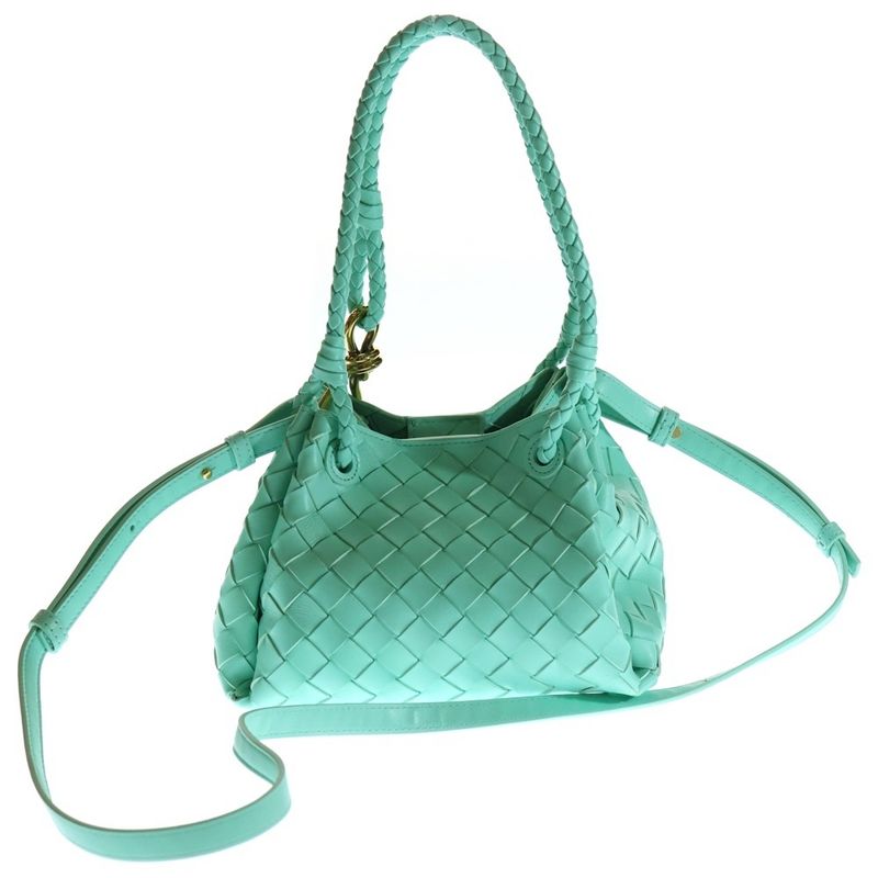 Bottega Veneta Andiamo Intrecciato Small Andiamo Parachute Lambskin Leather