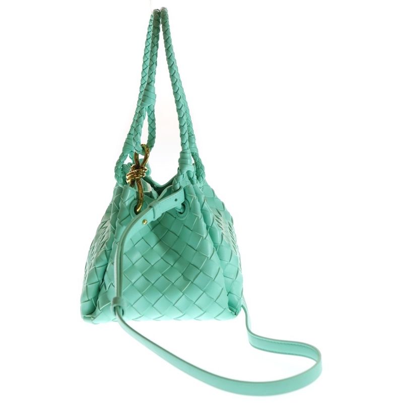 Bottega Veneta Andiamo Intrecciato Small Andiamo Parachute Lambskin Leather