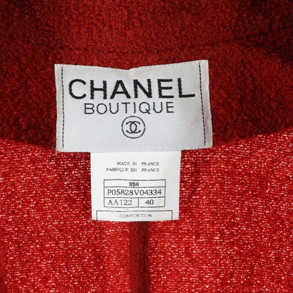 Chanel Coco Mark Setup Wool Tweed Buttonless Long Tailored Jacket Sleeveless