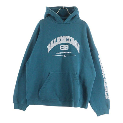 Balenciaga 22SS Maison Cotton Hoodie 674986 Tlvj2 Crack Print Oversized