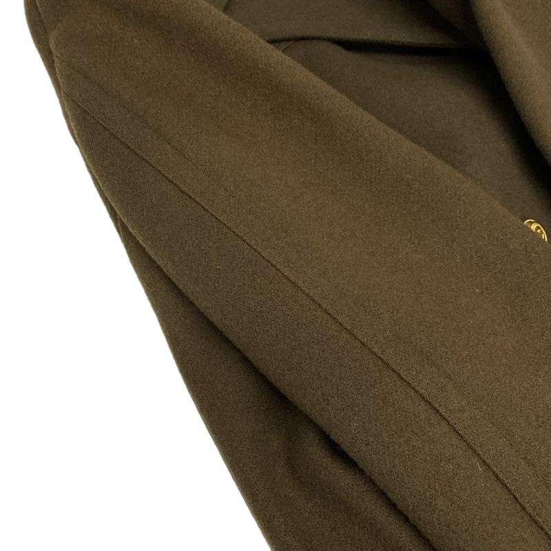 Chanel P Coat Size 40 M Womens - P08325 Khaki Long Sleeves / Winter Wool