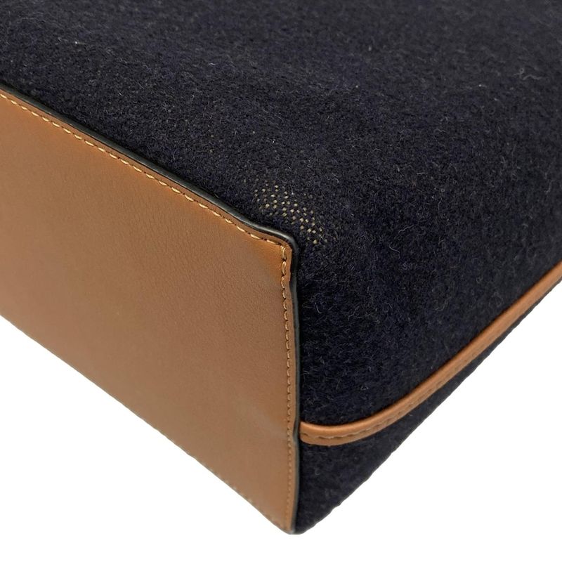 Loewe Tote Bag Anagram Tote Bag Small Brown×dark Navy 2-way Wool