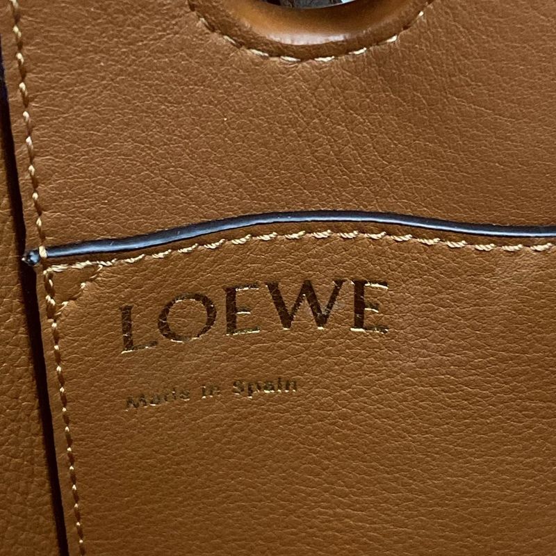 Loewe Tote Bag Anagram Tote Bag Small Brown×dark Navy 2-way Wool