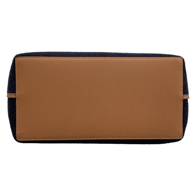 Loewe Tote Bag Anagram Tote Bag Small Brown×dark Navy 2-way Wool