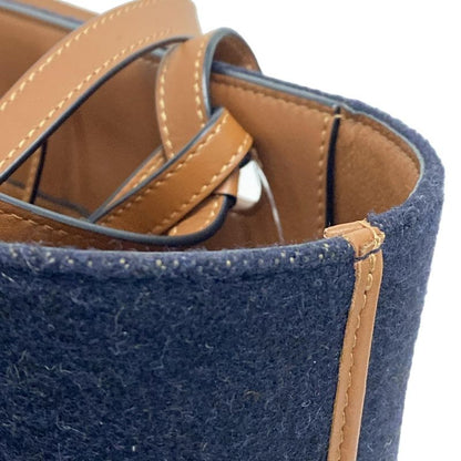Loewe Tote Bag Anagram Tote Bag Small Brown×dark Navy 2-way Wool