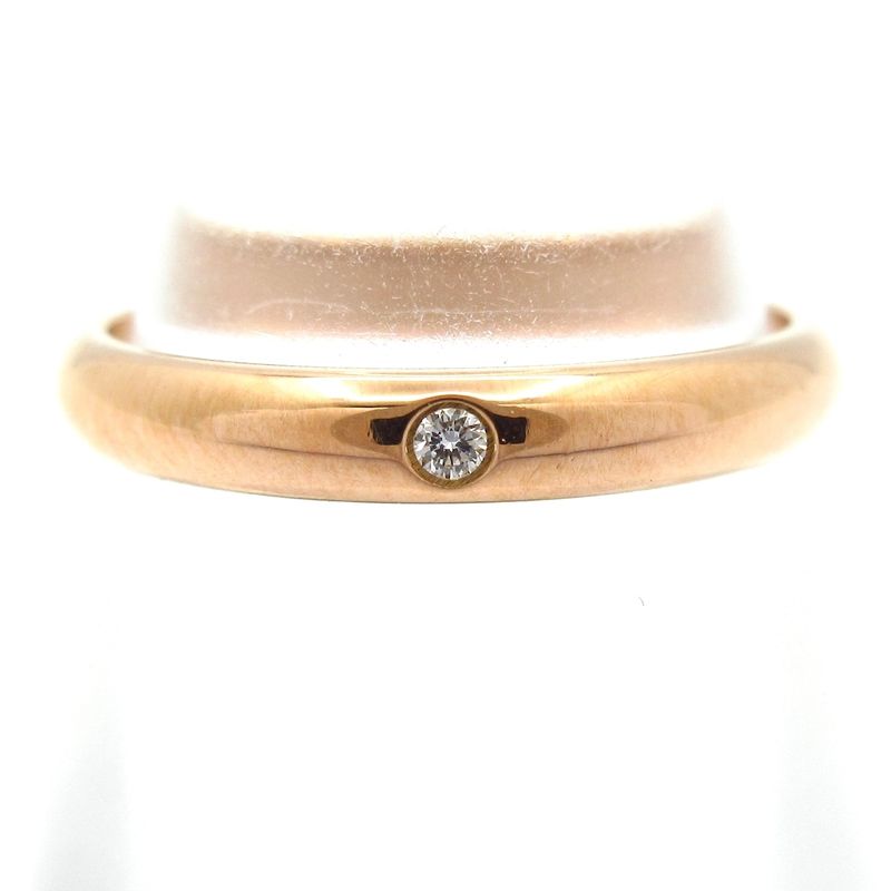 Cartier Ring 50 1895 Wedding Ring 18K Pink Gold X Diamond 1P Diamond / Approx