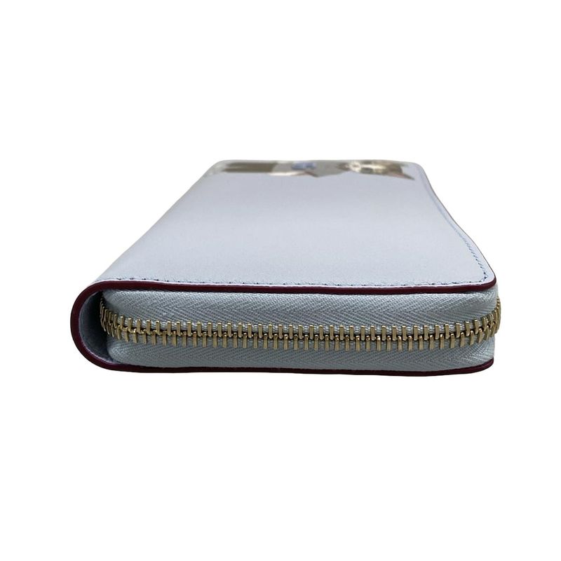 Gucci Yuko Higuchi Zip-around Wallet 847918 Light Blue X Gray X Multi Leather