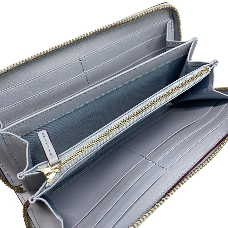 Gucci Yuko Higuchi Zip-around Wallet 847918 Light Blue X Gray X Multi Leather