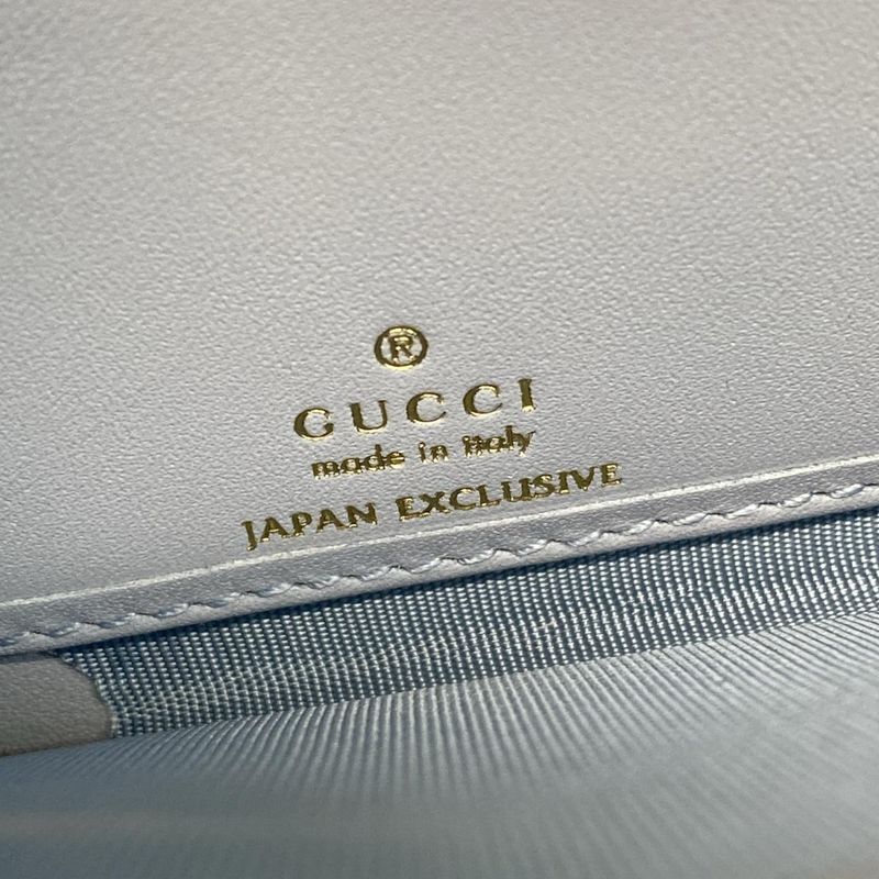Gucci Yuko Higuchi Zip-around Wallet 847918 Light Blue X Gray X Multi Leather