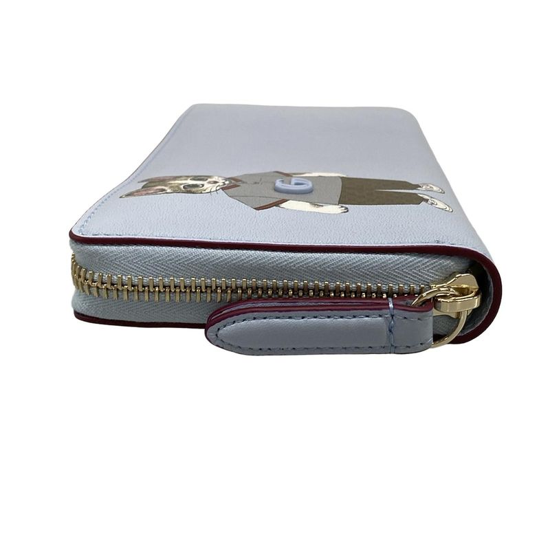 Gucci Yuko Higuchi Zip-around Wallet 847918 Light Blue X Gray X Multi Leather