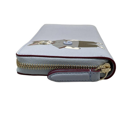 Gucci Yuko Higuchi Zip-around Wallet 847918 Light Blue X Gray X Multi Leather