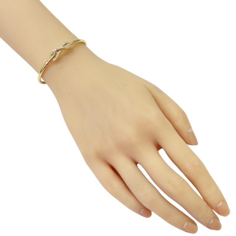 Tiffany & Co Infinity Cuff Bangle 18k Gold 18K Yellow Gold With Diamonds Ladies