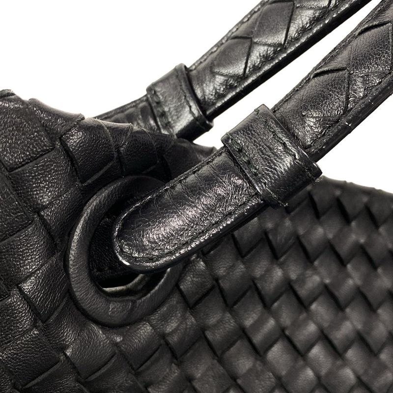 Bottega Veneta Tote Bag Medium Garda Bag 179320 Black Leather