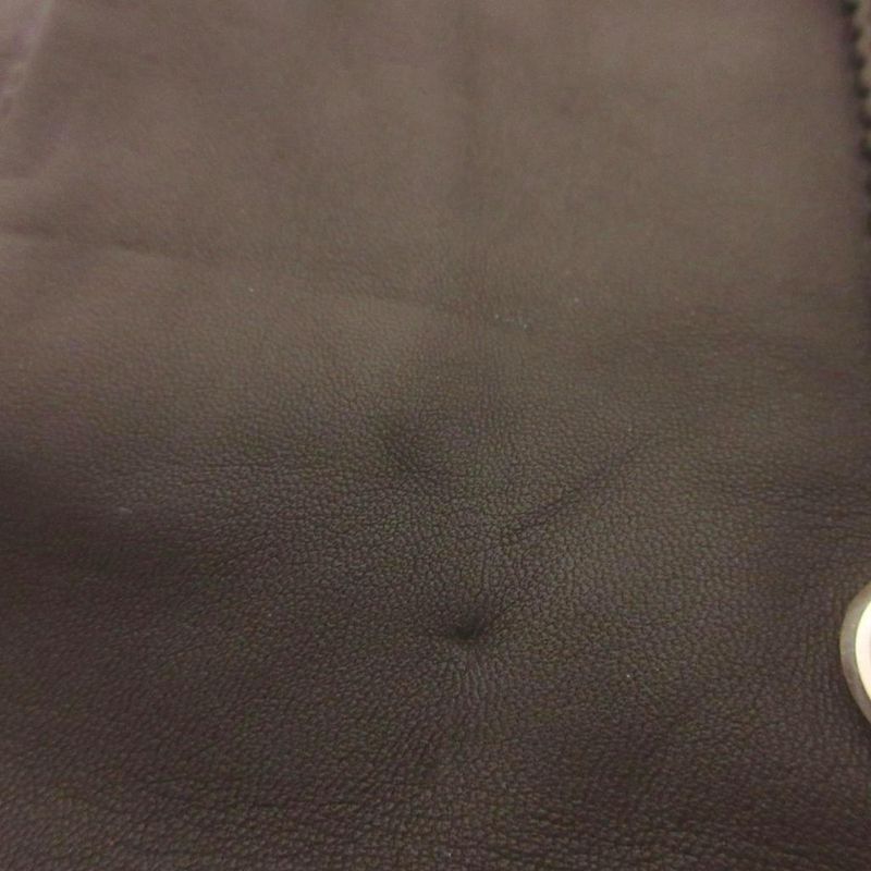 Hermes Leather Gloves Serie Button Dark Brown AA - ECT