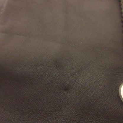 Hermes Leather Gloves Serie Button Dark Brown AA - ECT