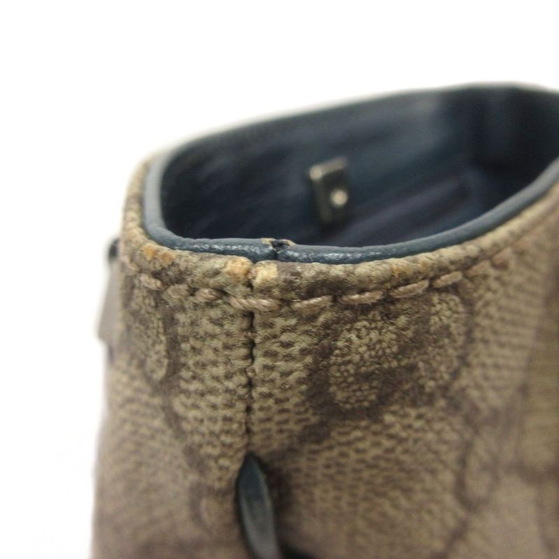 Gucci Mini Tote Handbag GG Supreme PVC Leather 114600 Beige Greenish