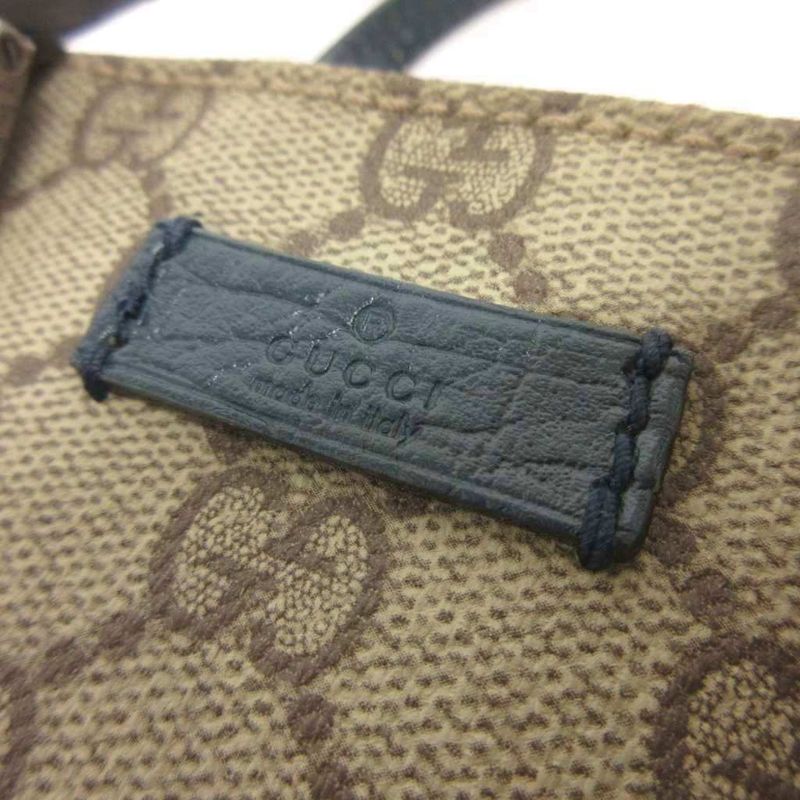 Gucci Mini Tote Handbag GG Supreme PVC Leather 114600 Beige Greenish