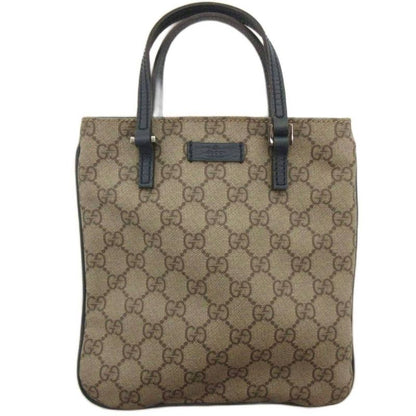 Gucci Mini Tote Handbag GG Supreme PVC Leather 114600 Beige Greenish