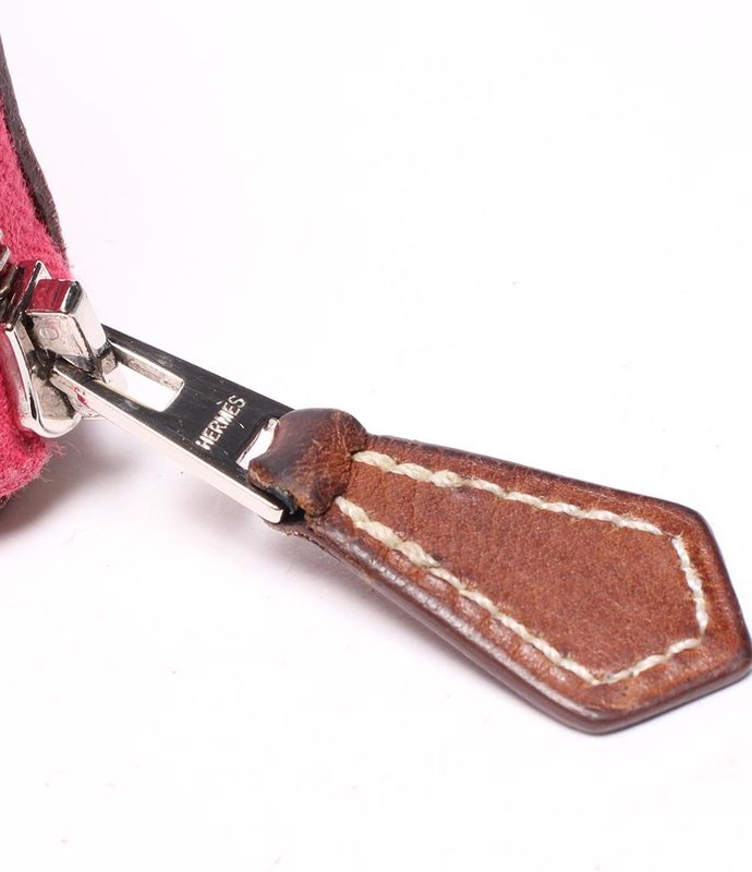 Hermes Round Zipper Wallet Silver Hardware U Engraved Azap Compact Silk Quinn