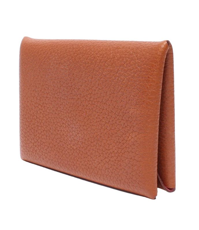 Hermes Card Case Business Card Holder Engraved Y Calvi Verso Unisex Hermes