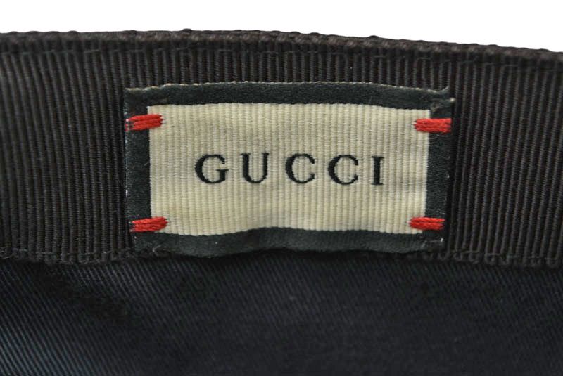 Gucci Baseball Cap Hat Gucci Gold Foil Embossed GG Black 576253 4hg53 1060 Size