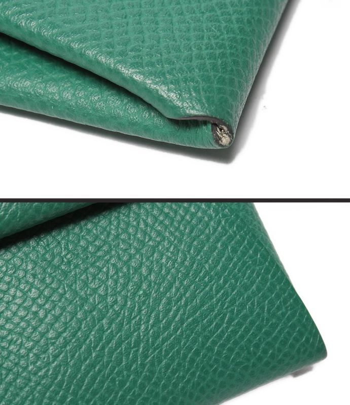 Hermes Coin Case W Engraved Silver Hardware Bastia Women's Hermes