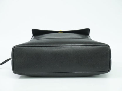 Authentic Chanel Coco Mark Tote Handbag Caviar Skin Leather Black Coco Mark Bag