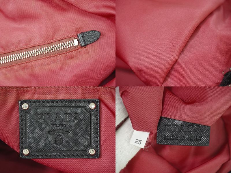 Authentic Prada Nylon Shoulder Bag Tote Bag Black Bag Pre-owned [follow-up