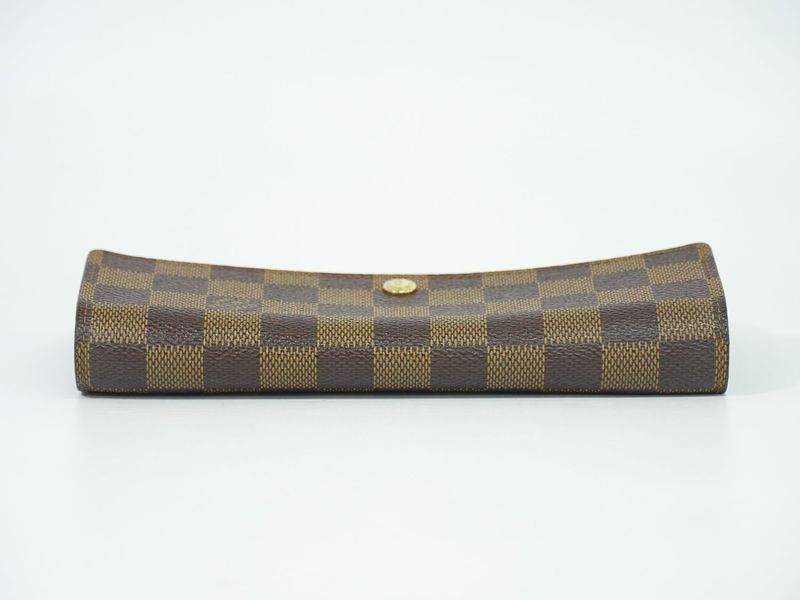 Authentic Louis Vuitton LV Portefeuille International Damier Ebène Long Wallet