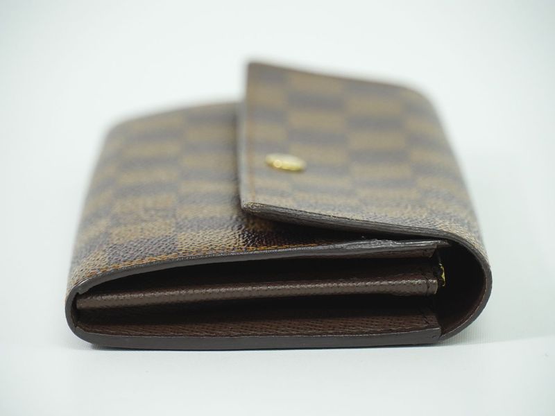 Authentic Louis Vuitton LV Portefeuille International Damier Ebène Long Wallet