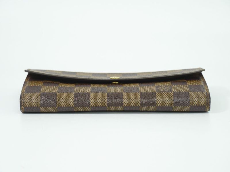 Authentic Louis Vuitton LV Portefeuille International Damier Ebène Long Wallet