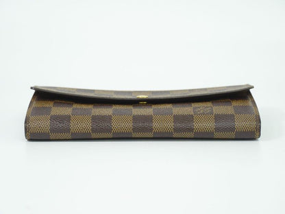 Authentic Louis Vuitton LV Portefeuille International Damier Ebène Long Wallet