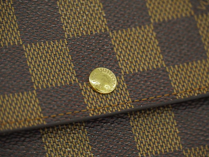 Authentic Louis Vuitton LV Portefeuille International Damier Ebène Long Wallet
