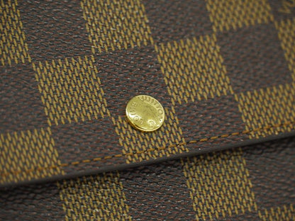 Authentic Louis Vuitton LV Portefeuille International Damier Ebène Long Wallet