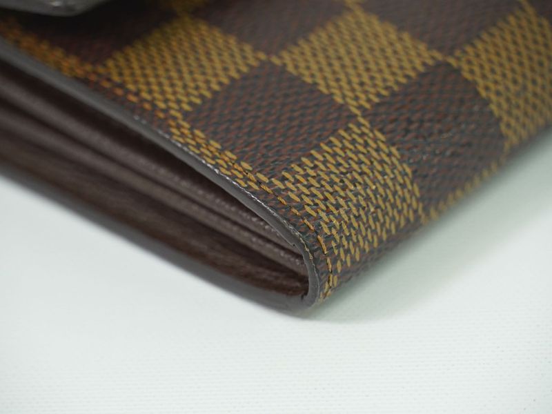 Authentic Louis Vuitton LV Portefeuille International Damier Ebène Long Wallet