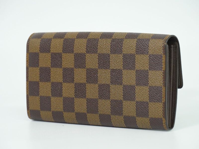 Authentic Louis Vuitton LV Portefeuille International Damier Ebène Long Wallet