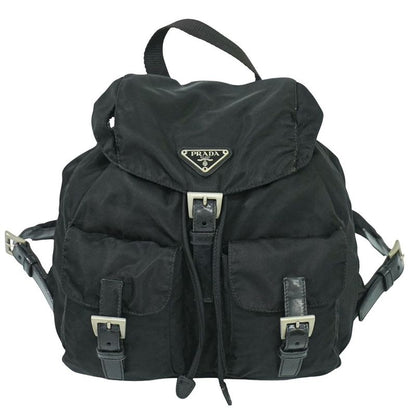 Authentic Prada Vela Backpack Sac Backpack Nylon Black B6677 Vela Bag Pre-owned