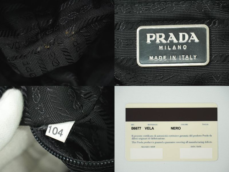 Authentic Prada Vela Backpack Sac Backpack Nylon Black B6677 Vela Bag Pre-owned